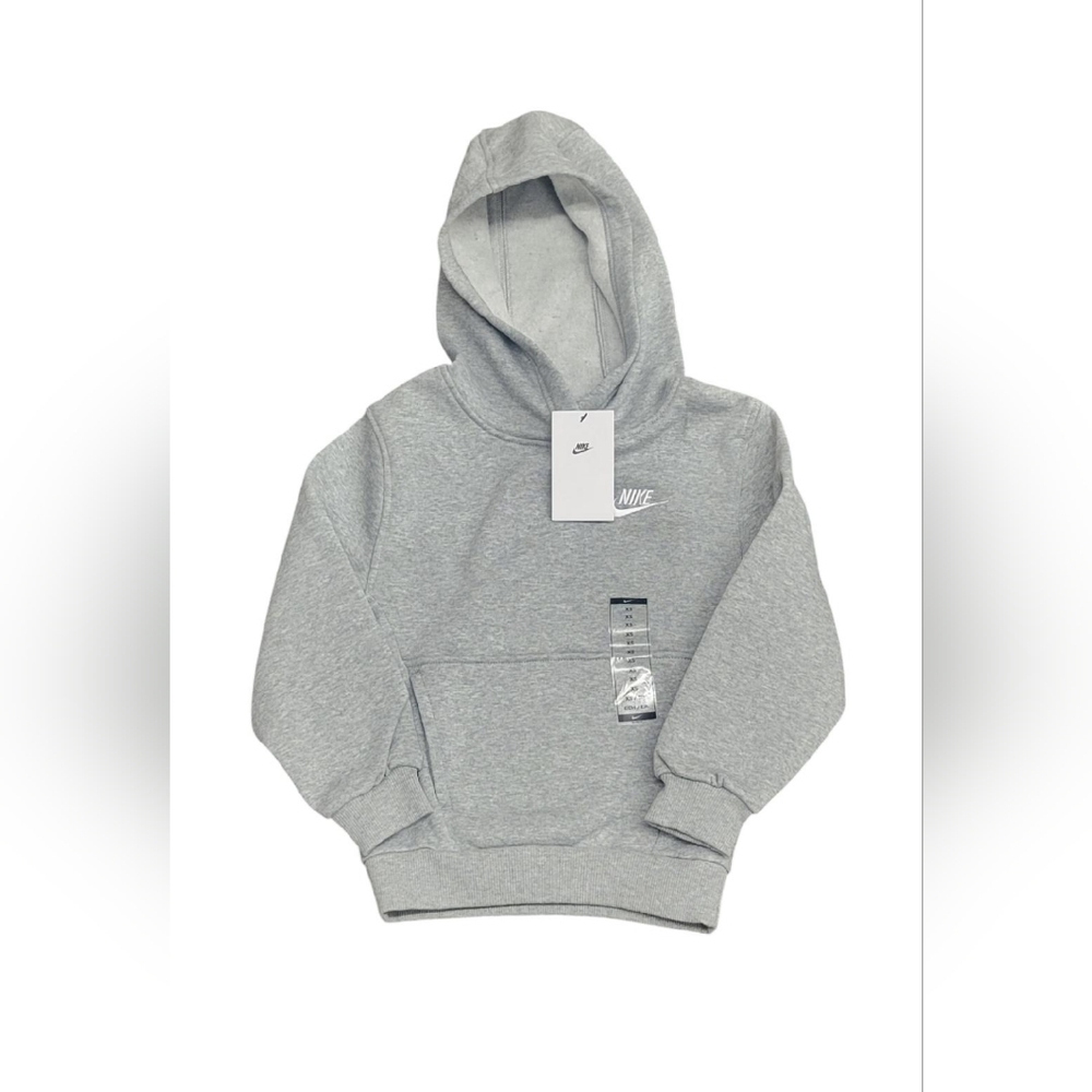 Nike Sportswear Club Fleece Big Kids' Hoodie Gray Size XS FD3000-063